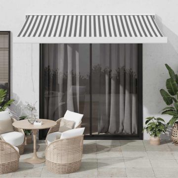 Gossi copertina retractabila antracit/alb, 3x2,5 m, textil/aluminiu