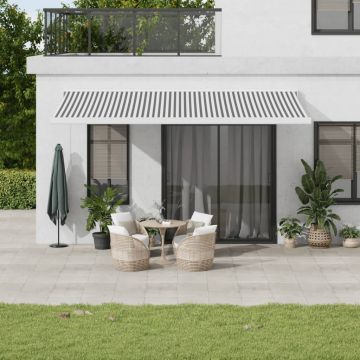Gossi copertina retractabila antracit/alb, 5x3 m, textil/aluminiu
