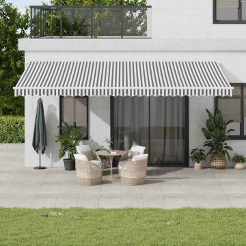 Gossi copertina retractabila automat, antracit/alb, 600x300 cm Gossi copertina retractabila automat, antracit/alb, 600x300 cm