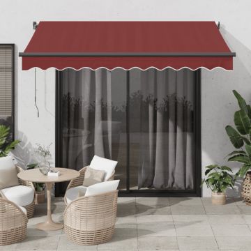 Gossi copertina retractabila automat cu led-uri, visiniu, 300x250 cm
