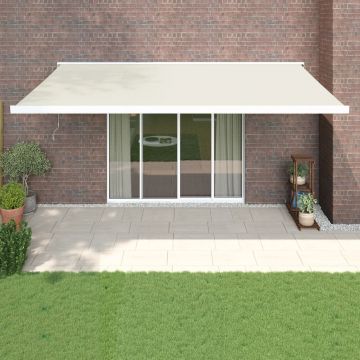 Gossi copertina retractabila, crem, 5x3 m, textil si aluminiu