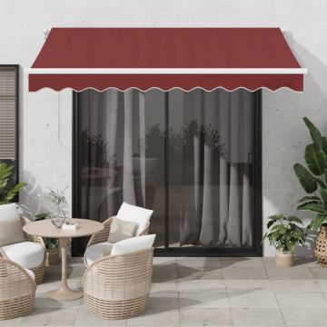 Gossi copertina retractabila manual cu led, visiniu, 300x250 cm