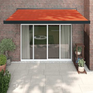 Gossi copertina retractabila portocaliu/maro 3x2,5 m, textil/aluminiu