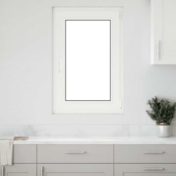 Gossi fereastra de subsol „risor” 60x90 cm rabatabil din dreapta alb