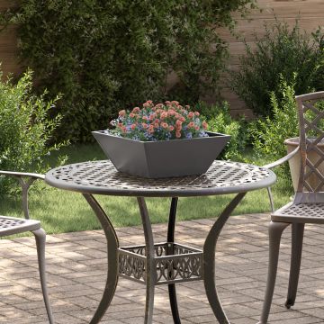Gossi ghiveci metalic negru metal 40 x 40 x 15 cm durabil