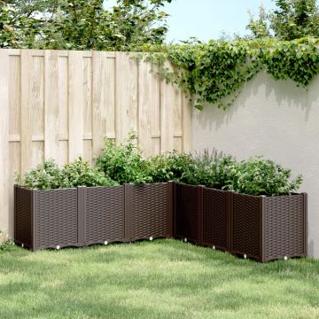Gossi jardiniera de gradina, maro, 160x160x53 cm, pp