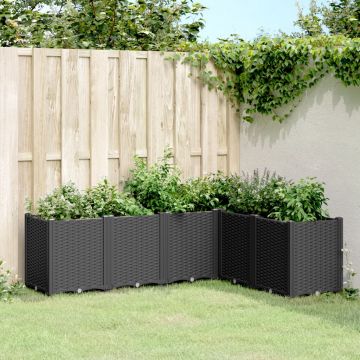 Gossi jardiniera de gradina, negru, 160x120x53 cm, pp