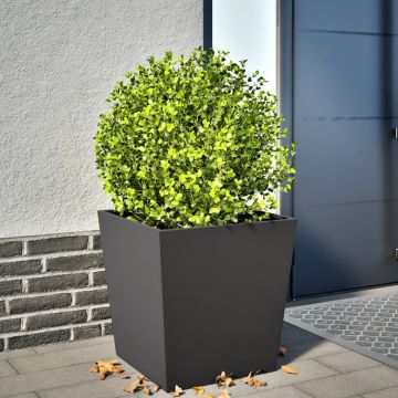 Gossi jardiniera de gradina, negru, 50x50x50 cm, otel
