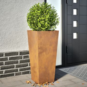 Gossi jardiniere de gradina 2 buc 35x35x75 cm otel pentru intemperii