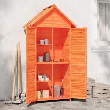 Gossi magazie de unelte de gradina maro 89x52,5x175cm lemn masiv pin