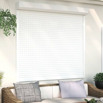 Gossi oblon rulant, alb, 160 x 150 cm, aluminiu