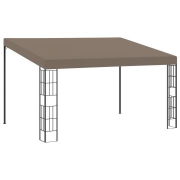 Gossi pavilion montat pe perete, 4x3 m, textil, gri taupe