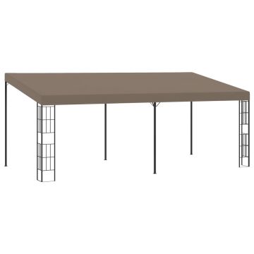 Gossi pavilion montat pe perete, gri taupe, 6 x 3 m, material textil