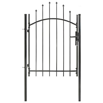 Gossi poarta de gradina, negru, 1 x 1,75 m, otel