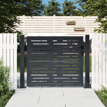 Gossi poarta pentru gradina, antracit, 105x105 cm, otel dreptunghiuri