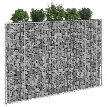 Gossi strat inaltat gabion trapez, 150x20x100 cm, otel galvanizat