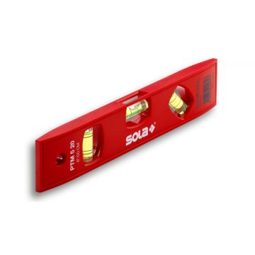 Nivelă torpedo ( Boloboc ) din plastic, cu magnet PTM 5, 20cm - Sola-01430620