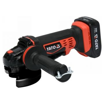Polizor unghiular fără fir YATO 125 mm 18 V Li-Ion (1 x baterie 2.0 Ah + încărcător)