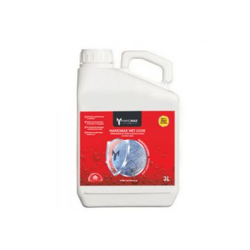 Solutie impermeabilizanta efect umed piatra/granit NanoMax, antracit, alb, interior/exterior, 5 l