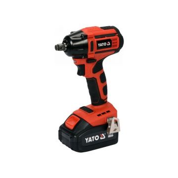 YATO cheie cu impact fără fir 1/2" 250 Nm fără perie de carbon 18 V Li-Ion (1 x baterie 3,0 Ah + încărcător)
