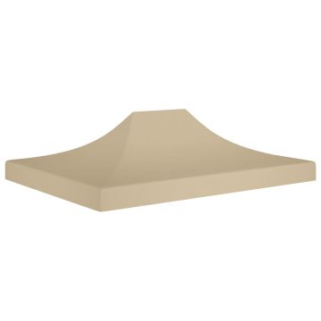 Gossi acoperis pentru cort de petrecere, bej, 4,5 x 3 m, 270 g/m2
