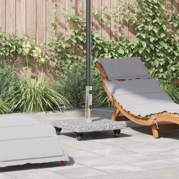 Gossi baza de parasol cu roti pentru stalpi Ø38/48mm gri granit 30 kg patrata