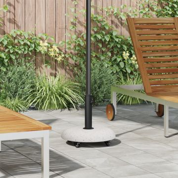 Gossi baza umbrela roti pentru stalpi de 37/42/52/58mm din beton alb