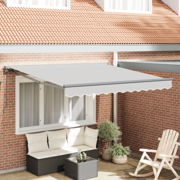 Gossi cadru de awning semi-cassette retractabil manual din metal