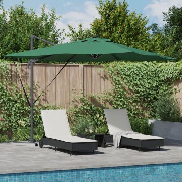 Gossi cantilever roma parasol cu led-uri verzi 286x285x270 cm aluminiu
