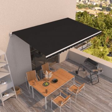 Gossi copertina retractabila manual, antracit, 500x350 cm