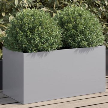 Gossi jardiniera, argintiu, 62x30x29 cm, otel galvanizat