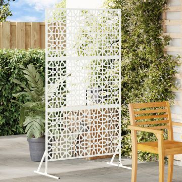 Gossi panou de gard floral alb metal mediu insertii decorative