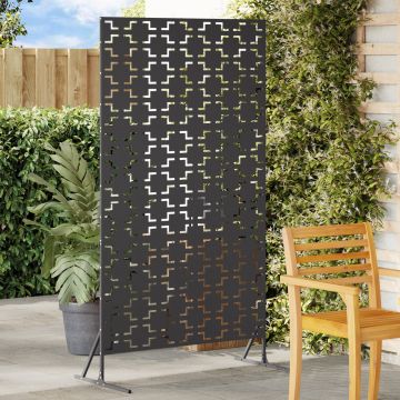 Gossi panou de gard metalic negru metal mare insertii decorative