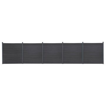 Gossi set panouri pentru gard, gri, 872x186 cm, wpc