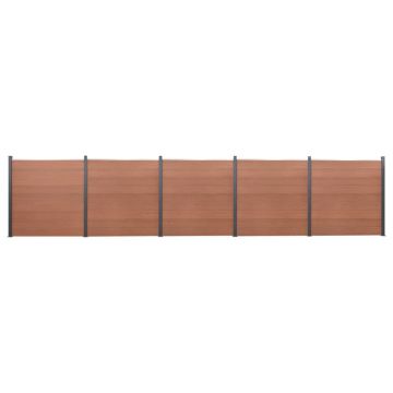 Gossi set panouri pentru gard, maro, 872x186 cm, wpc Gossi set panouri pentru gard, maro, 872x186 cm, wpc