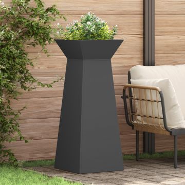 Gossi suport pentru plante negru metal 40 x 40 x 101 cm ghivece