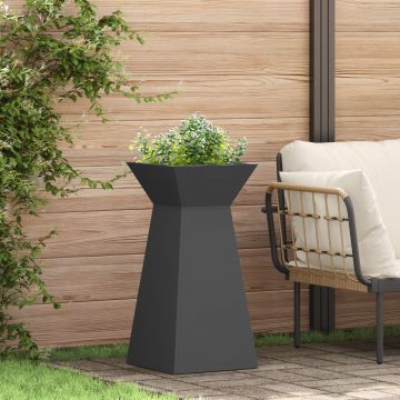 Gossi suport pentru plante negru plastic 35 x 35 x 73 cm ghivece