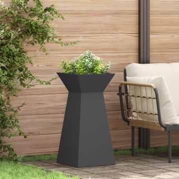 Gossi suport pentru plante negru plastic 35 x 35 x 73 cm