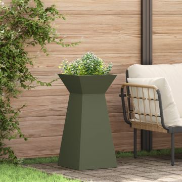 Gossi suport pentru plante verde masliniu metal 35 x 35 x 73 cm ghivece