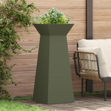 Gossi suport pentru plante verde oliv metal 40 x 40 x 101 cm ghivece