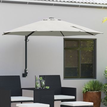 Gossi umbrela cantilever bej poliester, aluminiu mare pliabila