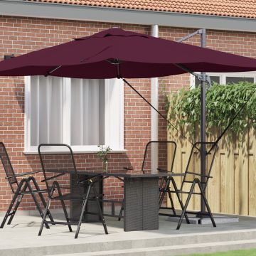 Gossi umbrela cantilever bordeaux rosu poliester, otel mare