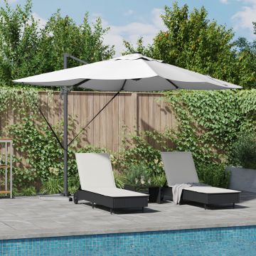 Gossi umbrela cantilever cu led-uri bej 352x251x265 cm aluminiu