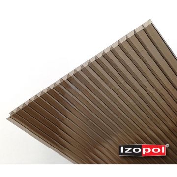 Policarbonat multicelular Izopol, bronz, grosime 4 mm, 2 x 1.05 m