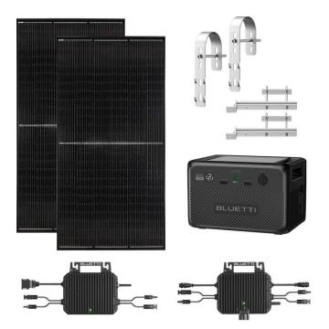 Sistem fotovoltaic de balcon cu invertor 800W, panouri 2x 400W si baterie 2150Wh (Kit 2x 400W - B210 BASB-02)