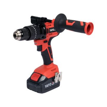 Burghiu cu percuție fără fir YATO 75 Nm fără motor cu perie de carbon 18 V Li-Ion (1 x acumulator 3,0 Ah + încărcător)
