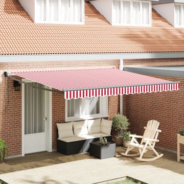 Gossi marcheta retractabila automata cu dungi rosii si albe 400x300 cm