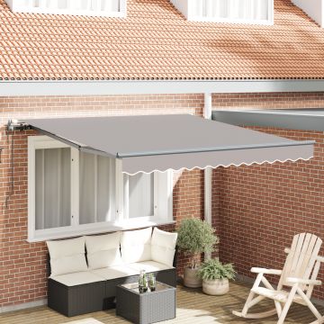 Gossi marchiza automata retractabila gri deschis 300x250 cm, Gossi tesatura de inlocuire pentru marchiza 3x2.5 m gri deschis