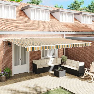 Gossi marchiza automata retractabila verde si galbena 500x300 cm, Gossi material de inlocuire pentru marchiza 5x3 m cadru verde si galben