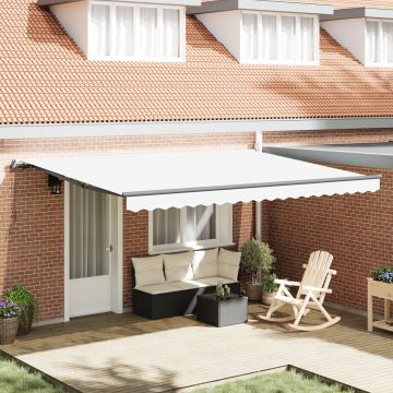 Gossi marchiza manuala retractabila alba 450x300 cm, Gossi fabric de inlocuire pentru marchiza de 4,5x3 m alba
